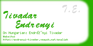 tivadar endrenyi business card